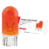 Κεχριμπαρένιοι λαμπτήρες αλογόνου WY5W T10 24V, 10 τεμ.