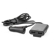 Φορτιστής αυτοκινήτου USB με μπροστινή και πίσω παροχή και τέσσερις θύρες USB