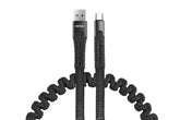 Σπειροειδές καλώδιο USB σε micro USB 120 cm