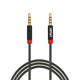 Μαύρο καλώδιο AUX με βύσματα mini-jack, 100 cm