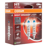 Λαμπτήρες αλογόνου Osram H1 Night Breaker Unlimited 12 V 55 W, 2 τεμάχια.