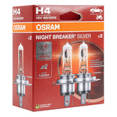 Λαμπτήρες αλογόνου Osram H4 Night Breaker Silver 12V, 2 τεμ.