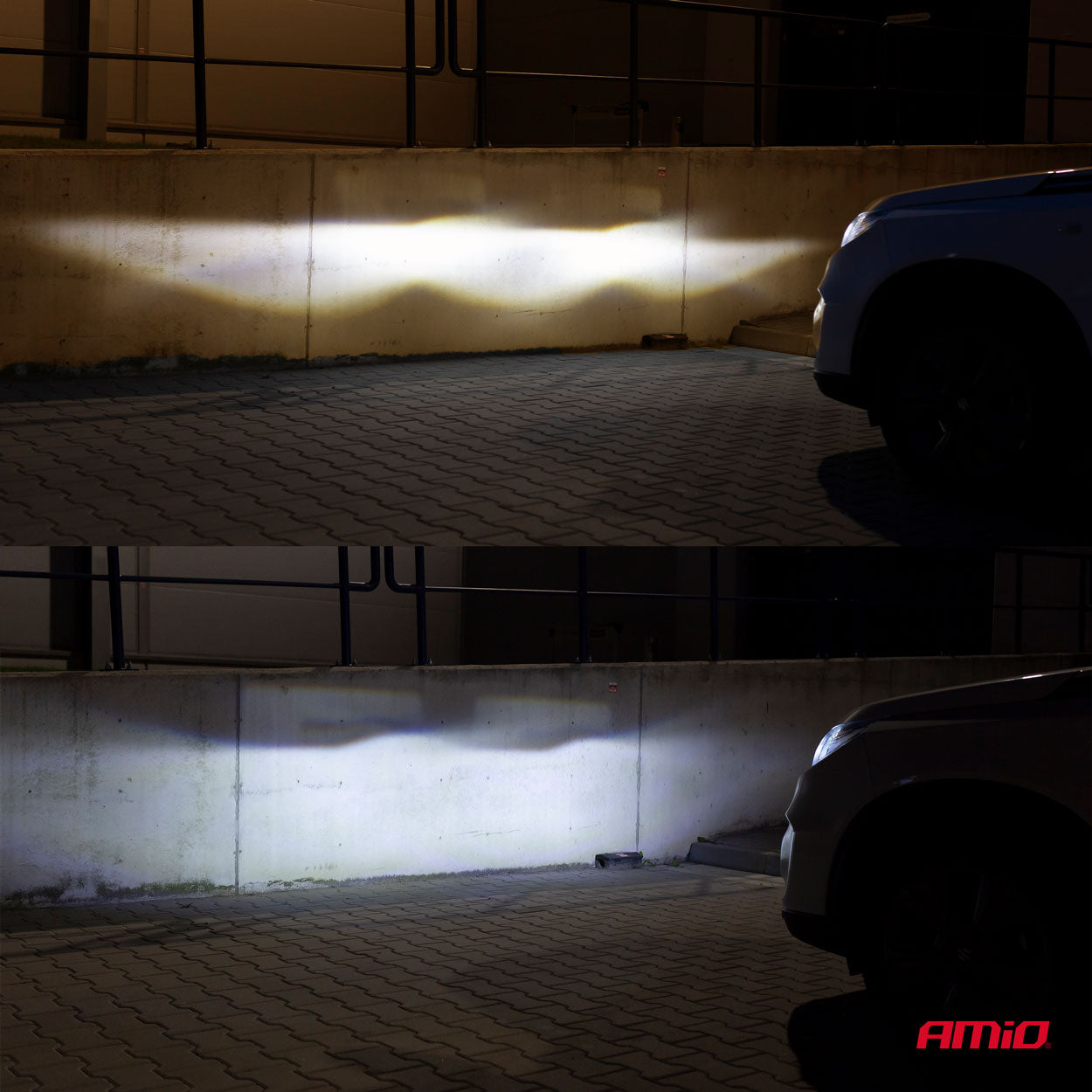 Κοντινό πλάνο προβολέων H4 LED RS+