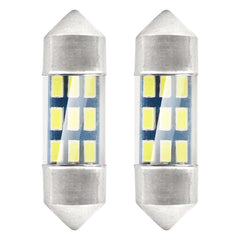Hvid LED-festoonpære med 9 SMD 3014-dioder