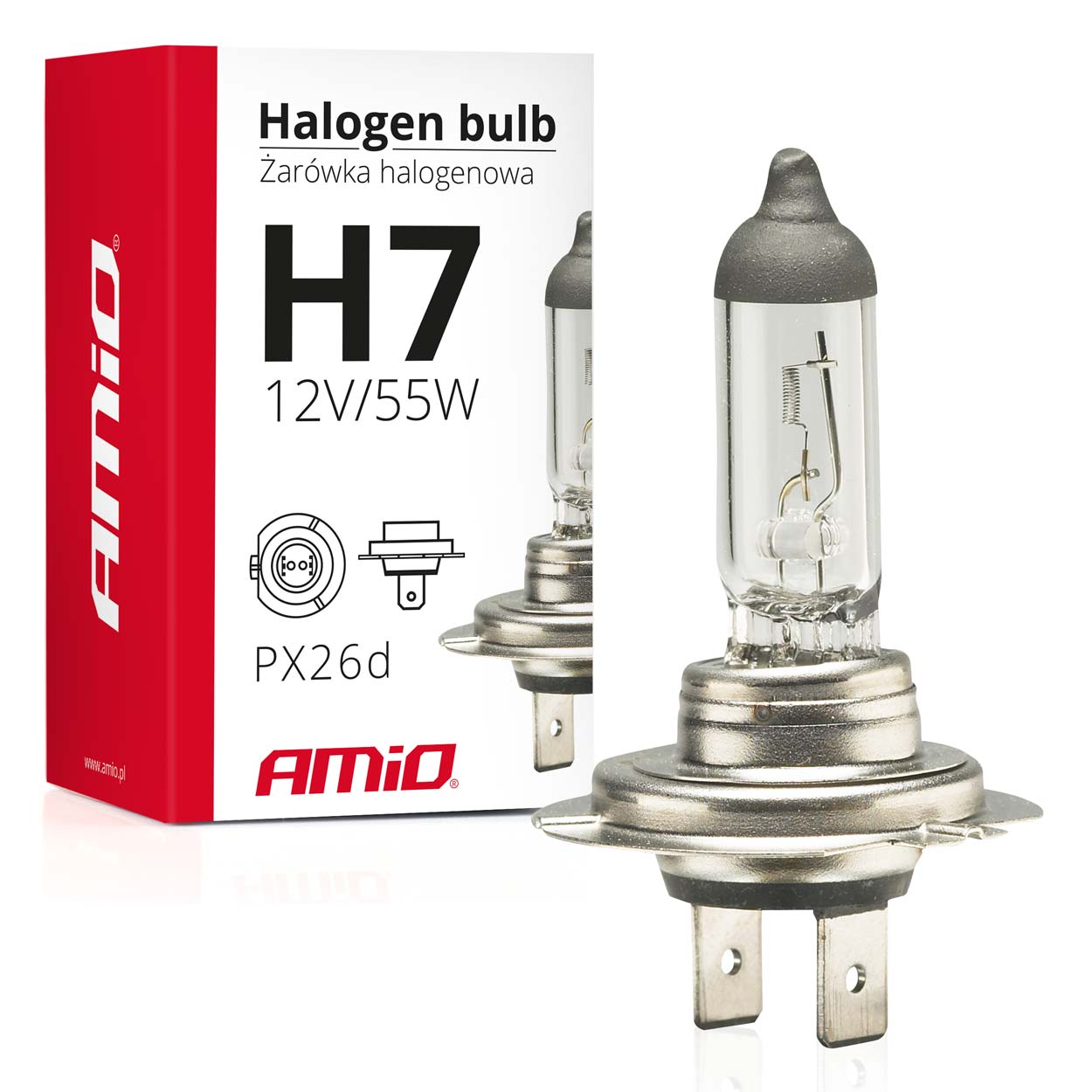 Λαμπτήρας αλογόνου H7 12V 55W με φίλτρο UV