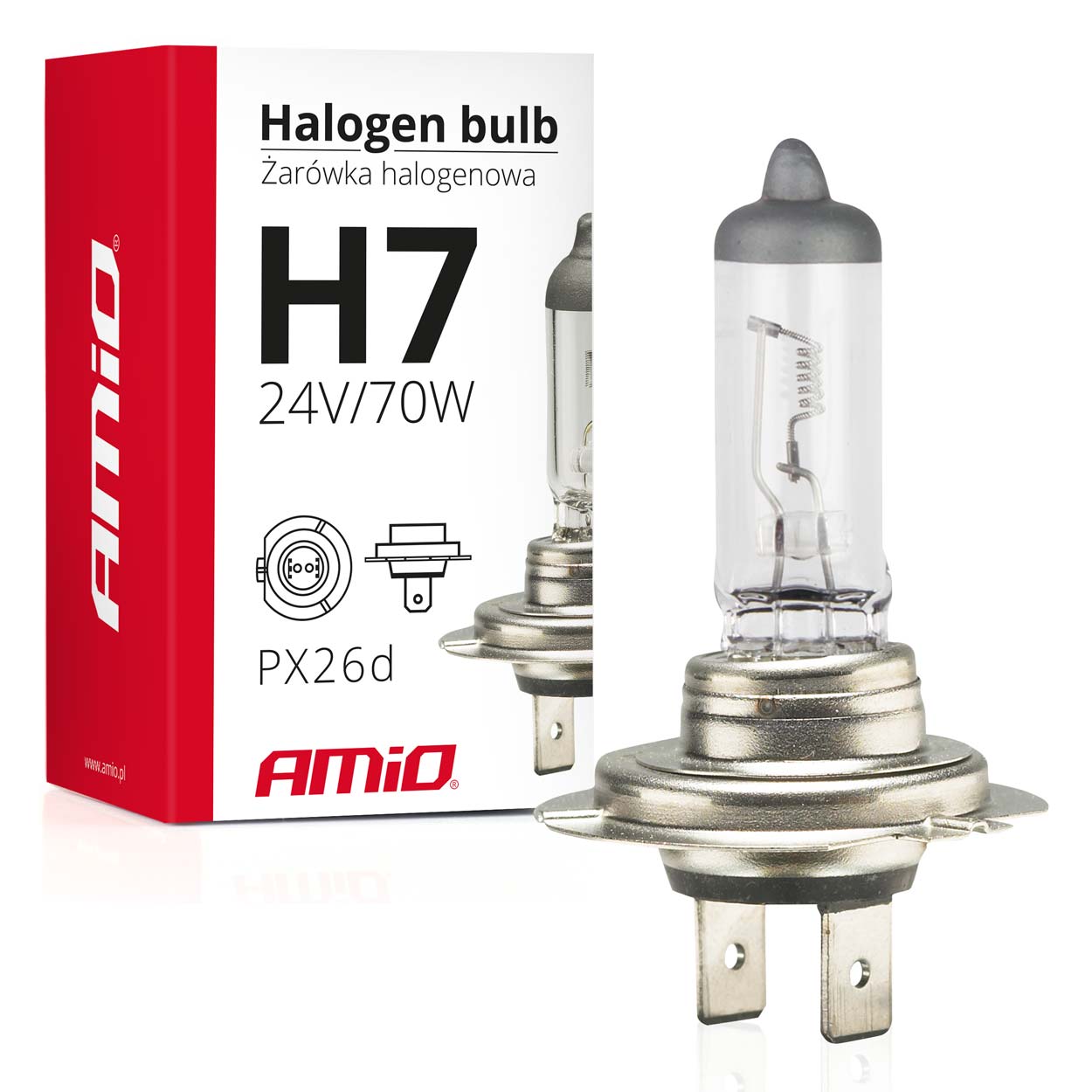 Αλογόνου λάμπα H7 24V 70W με φίλτρο UV