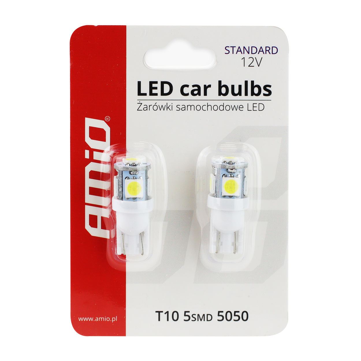 LED-pære T10 W5W med SMD 5050-teknologi
