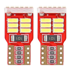 Λευκοί λαμπτήρες LED W5W T10 με 18 διόδους 4014