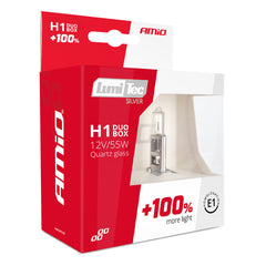 Λάμπες αλογόνου H1 12V 55W LumiTec Silver