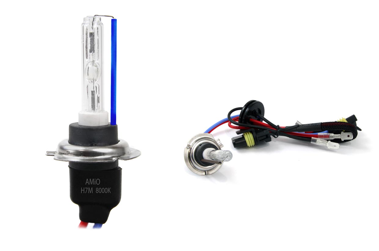 Λάμπα xenon H7 με μεταλλική βάση και χρώμα φωτισμού 8000K