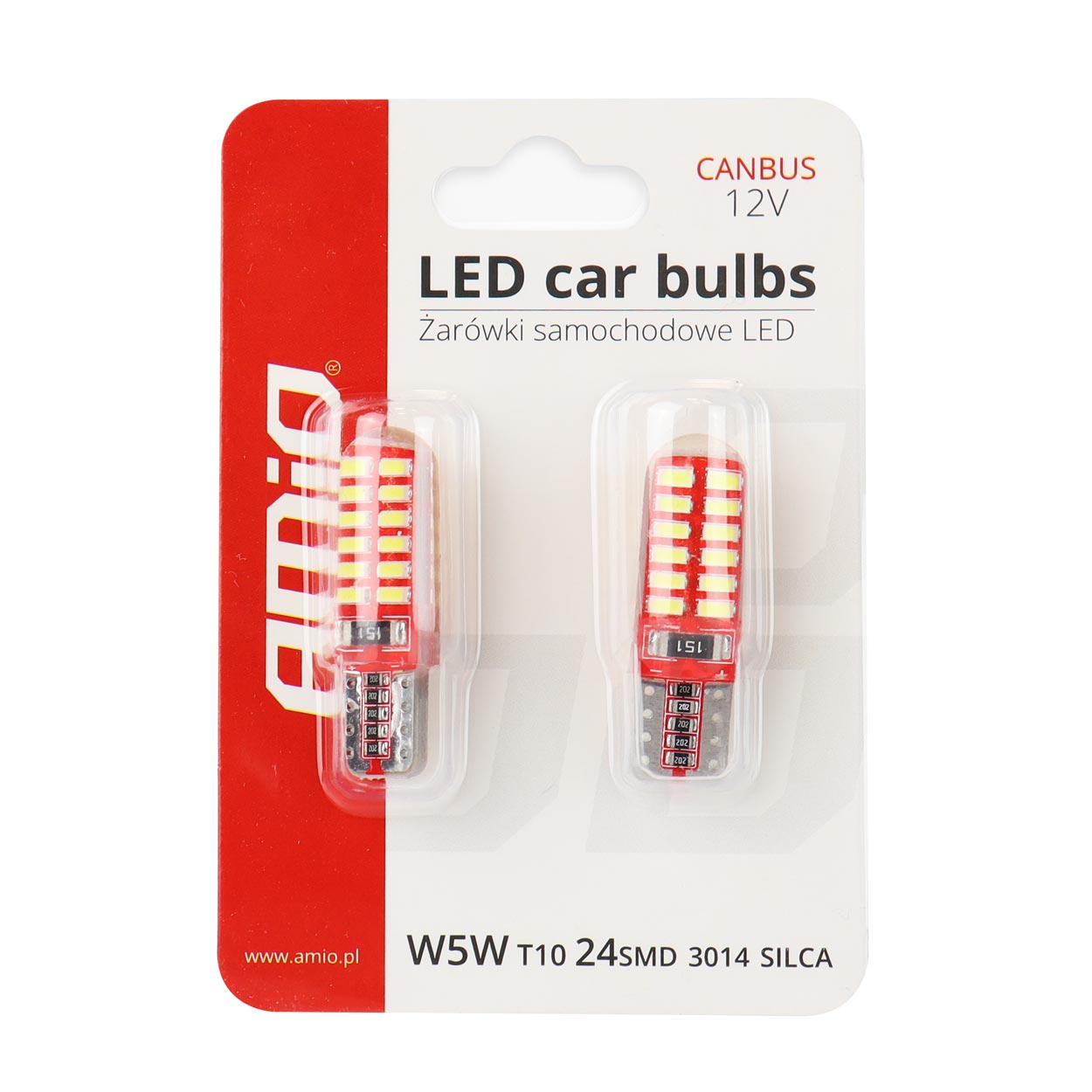 Λάμπα LED T10e W5W με διαστάσεις 33 x 10 mm