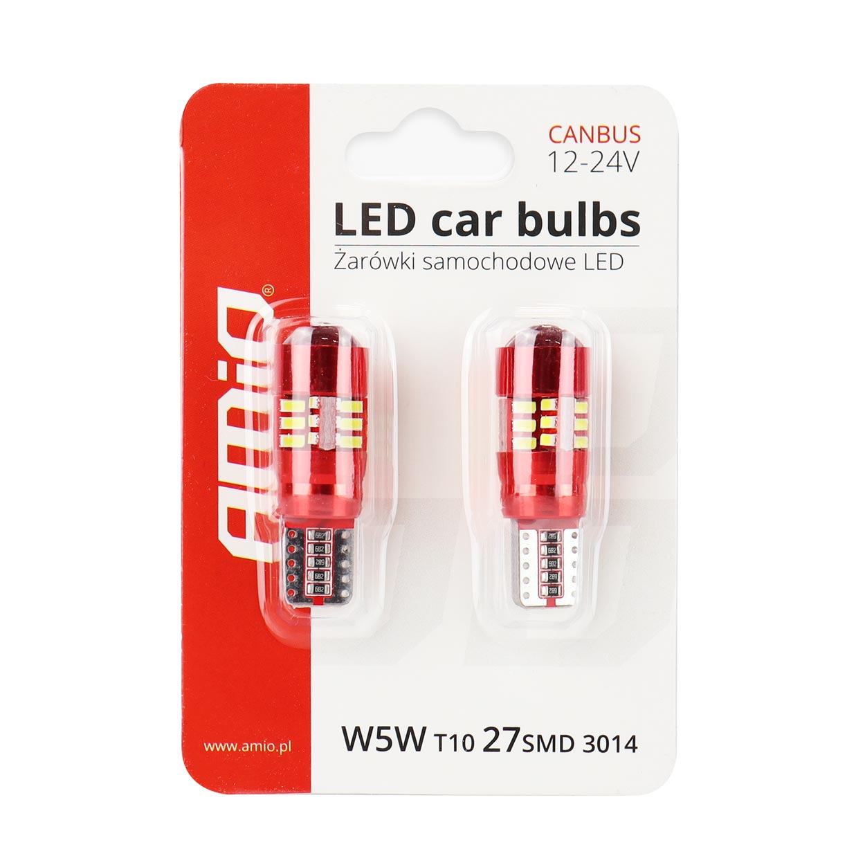 Λάμπα LED T10 W5W με 27 διόδους SMD 3014 και 5600 K