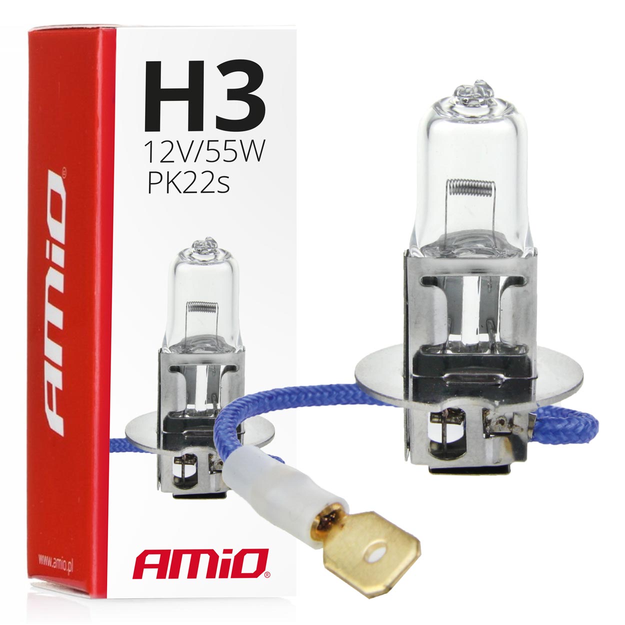 Διαφανής λαμπτήρας αλογόνου H3 12 V 55 W για προβολέα ομίχλης