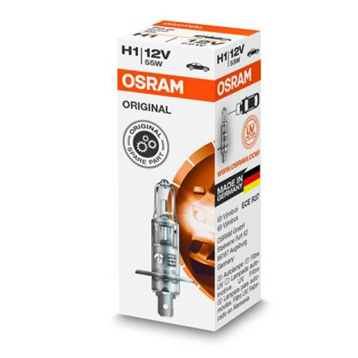 Λάμπα αλογόνου Osram H1 12 V 55 W με βάση P14,5s
