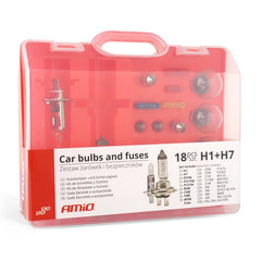 Pæresæt med H1- og H7-pærer samt øvrige pærer og sikringer