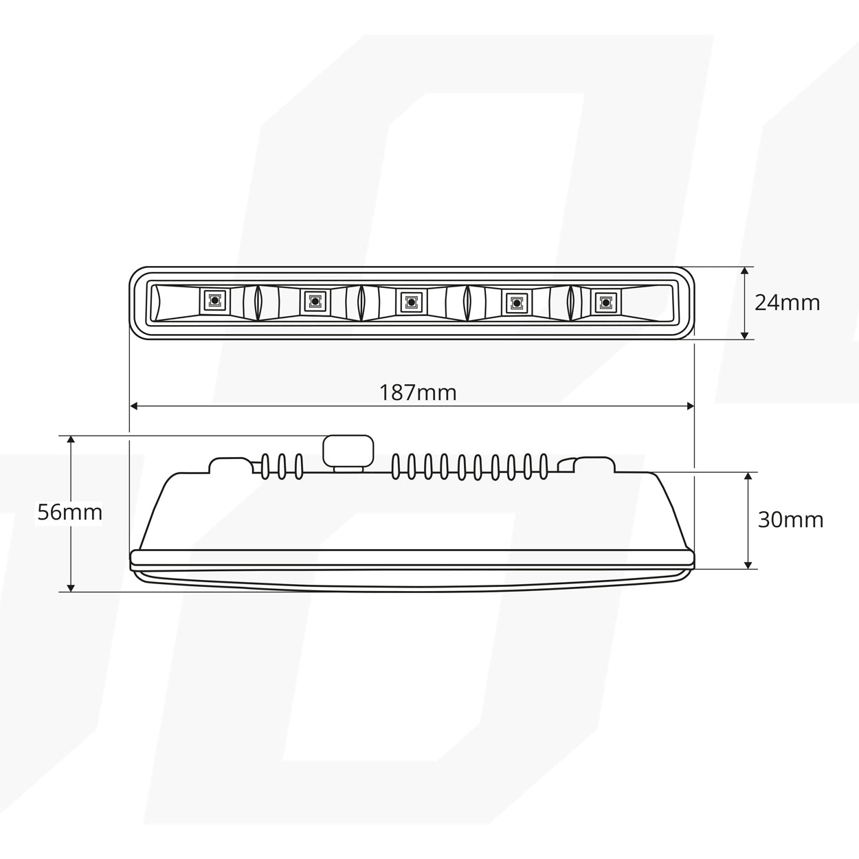 Φώτα ημέρας DRL 501HP για τοποθέτηση σε στενά ανοίγματα