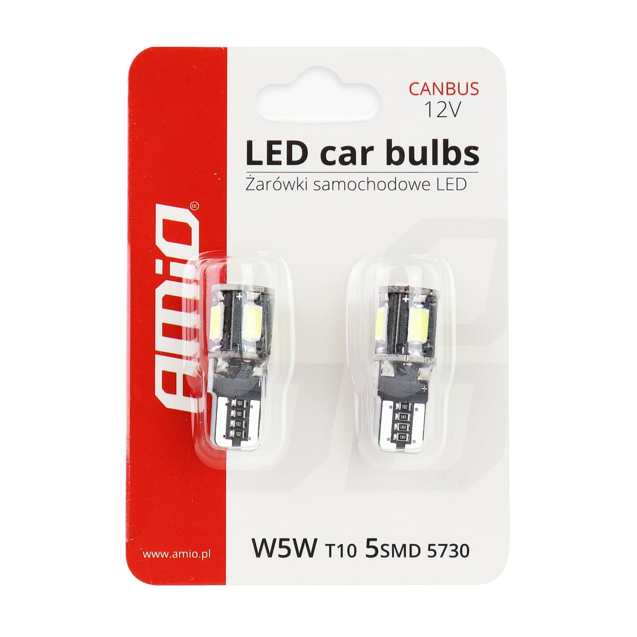 Λευκή λάμπα LED T10 W5W για φωτισμό αυτοκινήτου