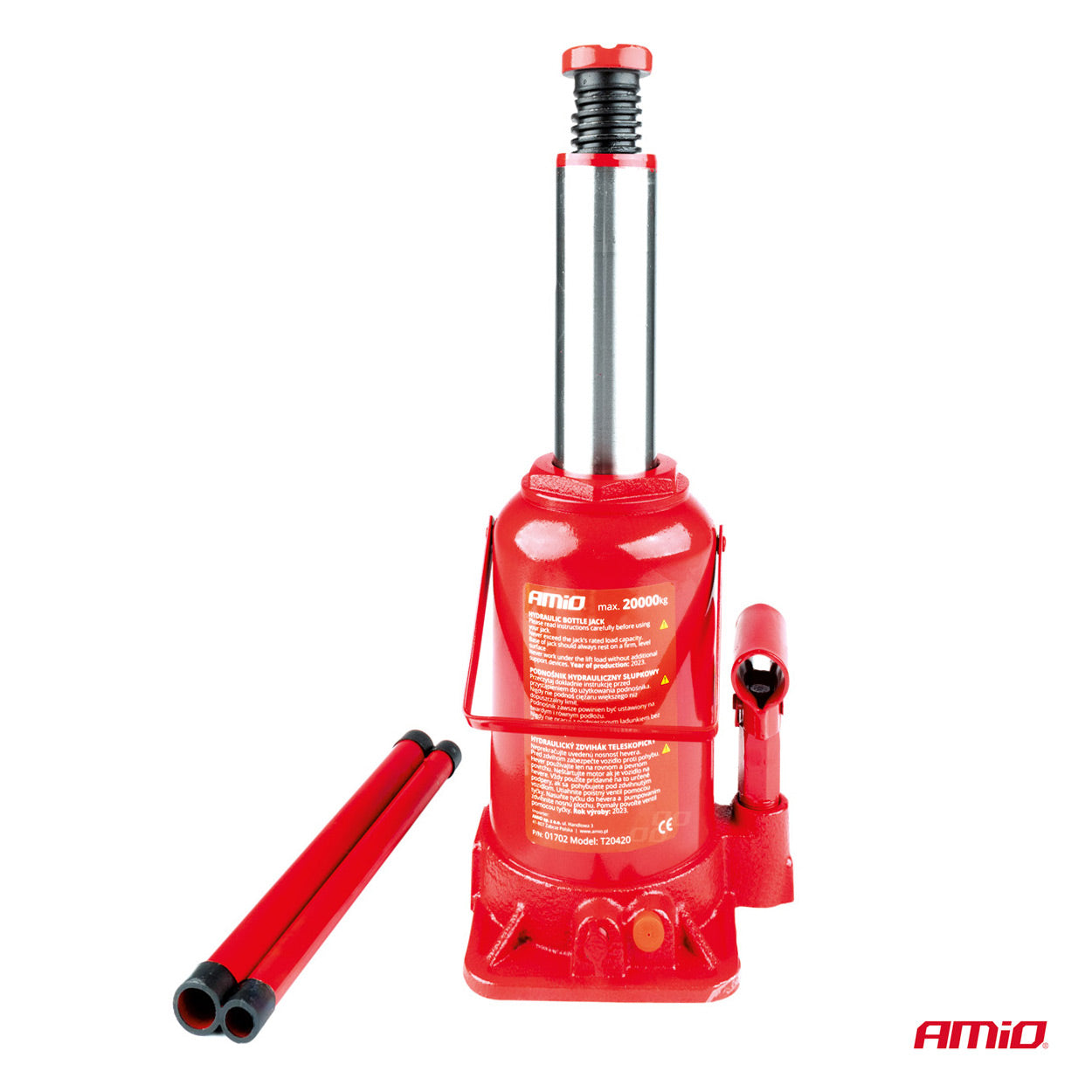 Υδραυλικός γρύλος μπουκάλας με βάση 150 x 150 mm