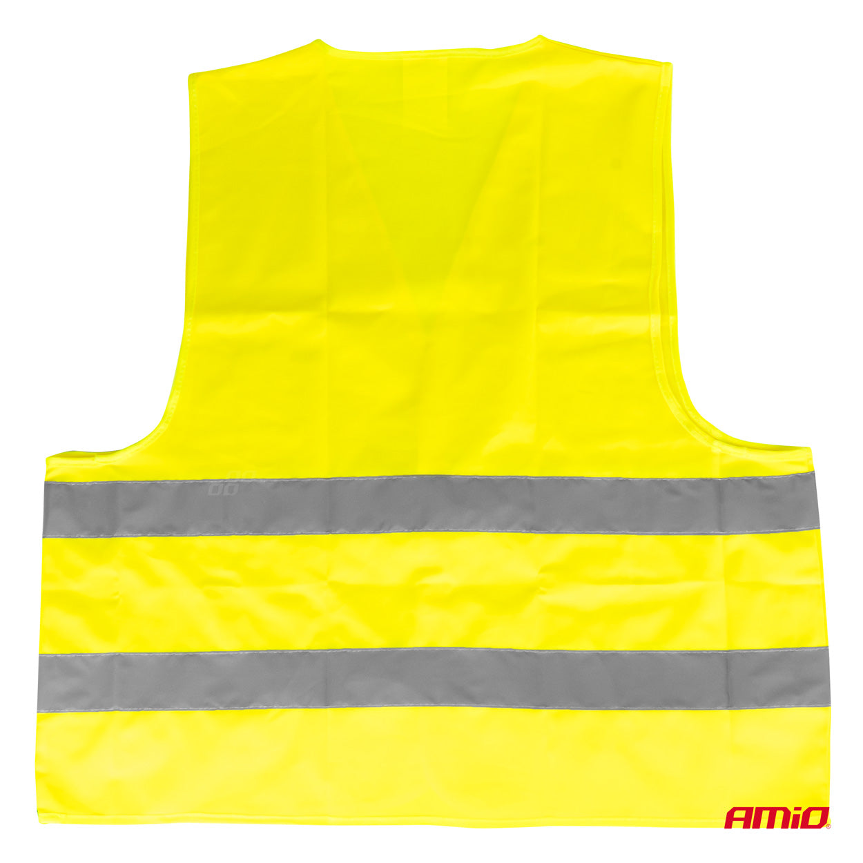 Gul sikkerhedsvest med grå refleksbånd