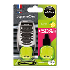 Aroma Car Supreme Duo Lemon αρωματικό αυτοκινήτου για γρίλια αεραγωγού
