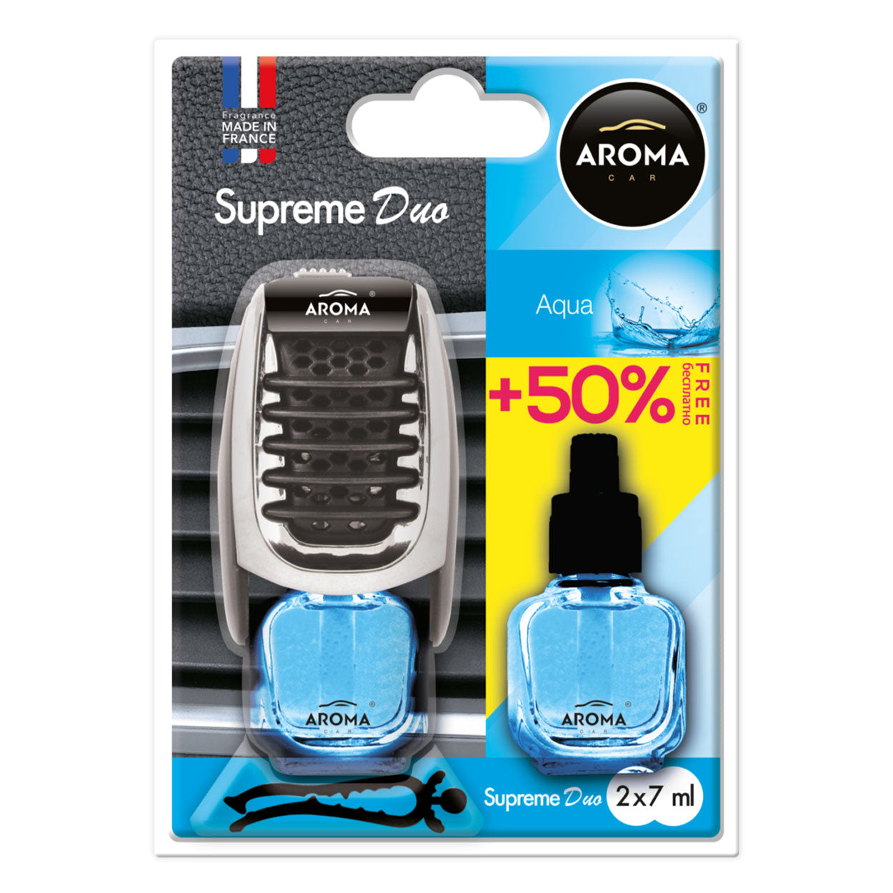 Aroma Supreme Duo Aqua άρωμα αυτοκινήτου για αεραγωγό