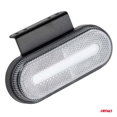 Oval hvid LED-markeringslygte set fra siden