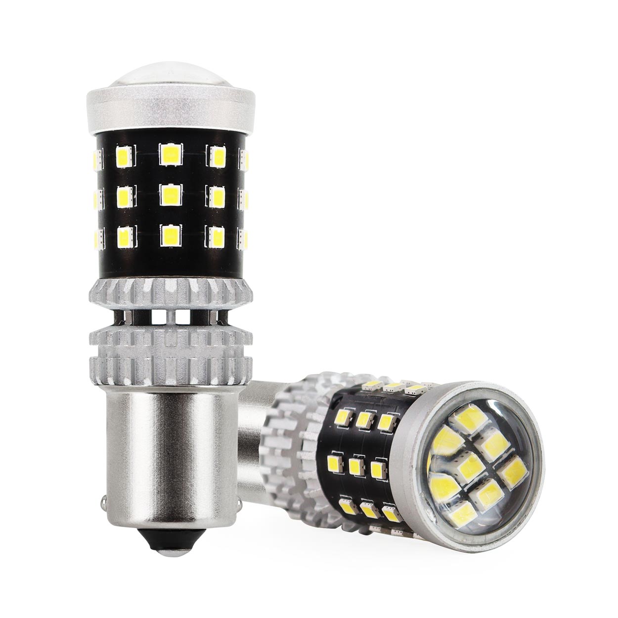 Hvid LED-pære med 39 SMD-LED'er til 12/24V