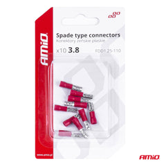 Hun-fladstik med rød PVC-isolering