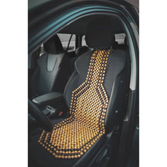 Μαξιλάρι καθίσματος Carpoint με ξύλινες χάντρες Classic 126x39 cm 