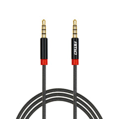Sort AUX-kabel med mini-jack-stik, 100 cm