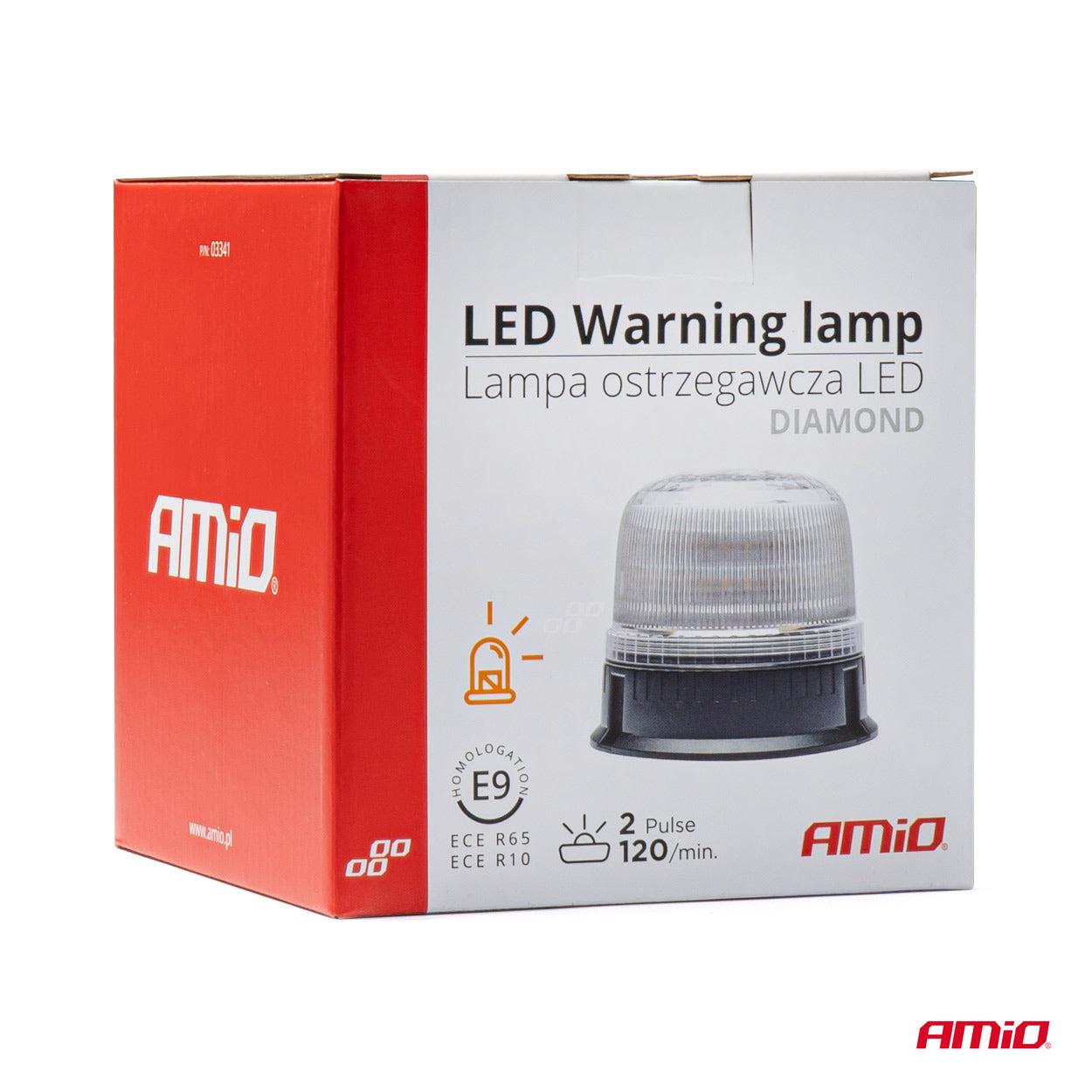 LED-advarselslampe W25b med orange advarselslys