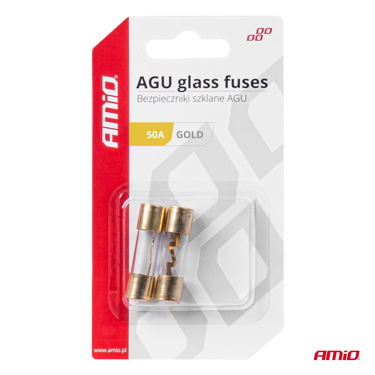 AGU glassikring med mål på 38 x 10,3 mm