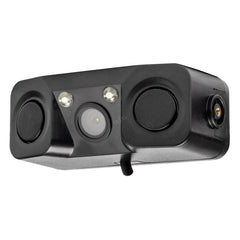 Sort HD-602 bakkamera med LED og parkeringssensor