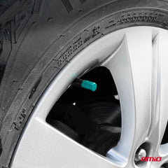 Grønne ventilhætter i aluminium til bil-, cykel- og motorcykelventiler