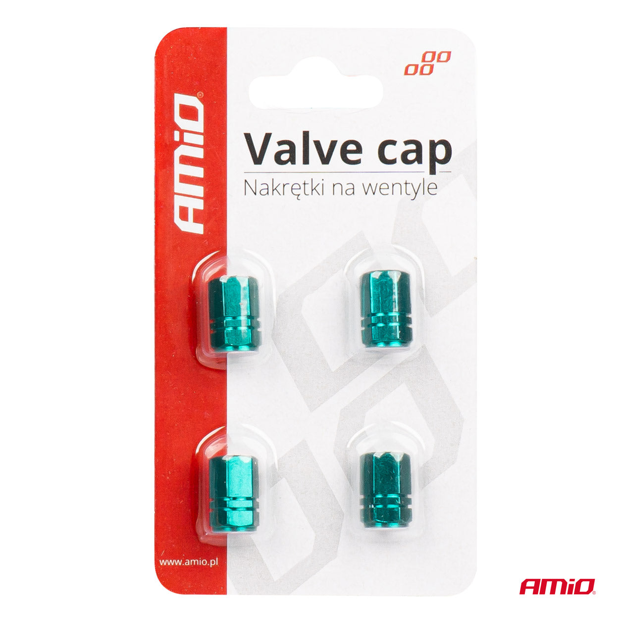 Grønne ventilhætter i aluminium til køretøjers hjul