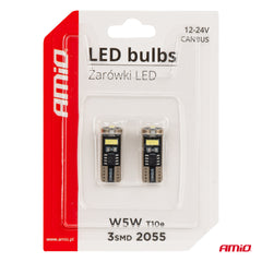 LED-pærer T10e W5W CANBUS med SMD-teknologi