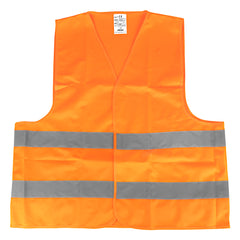 Orange refleksvest i størrelse XXXL set forfra