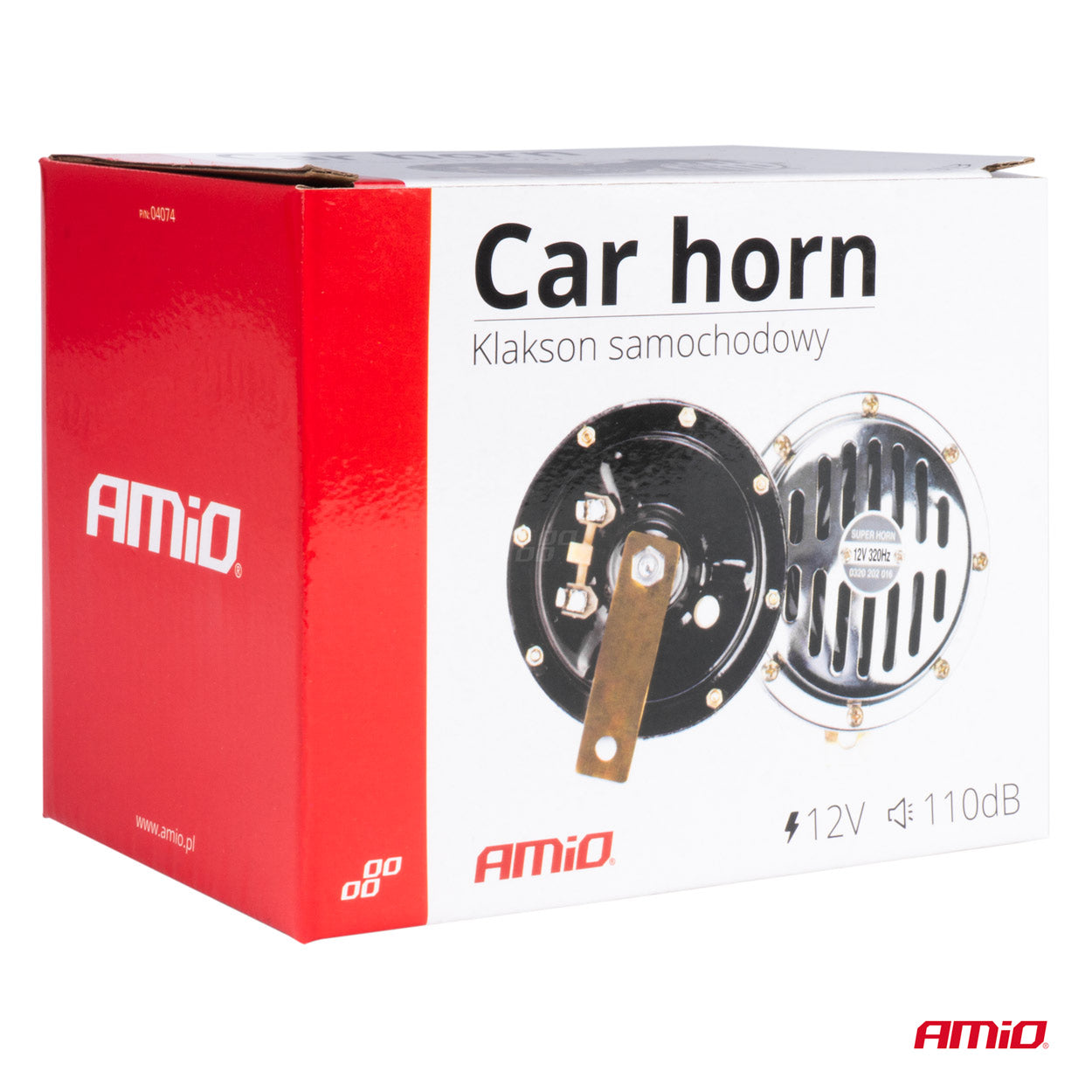 Bilhorn med kromfinish set fra siden