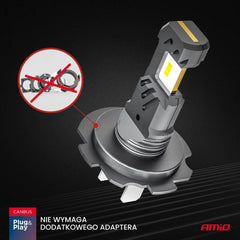 LED-forlygtepærer H7 og H18 set fra siden