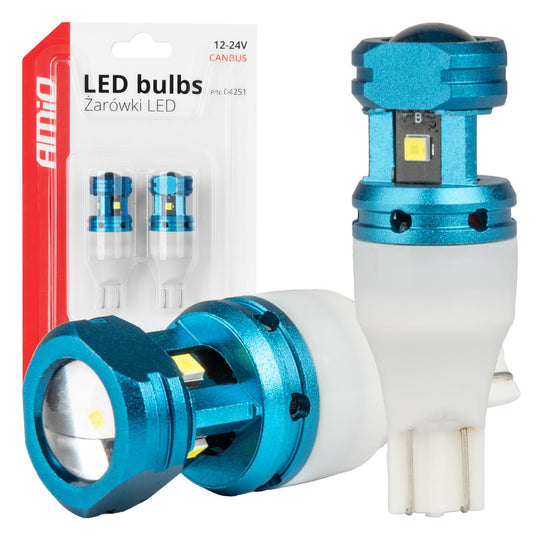 Λευκή λάμπα LED T15 W16W CANBUS με 4 LED SMD 1860XS