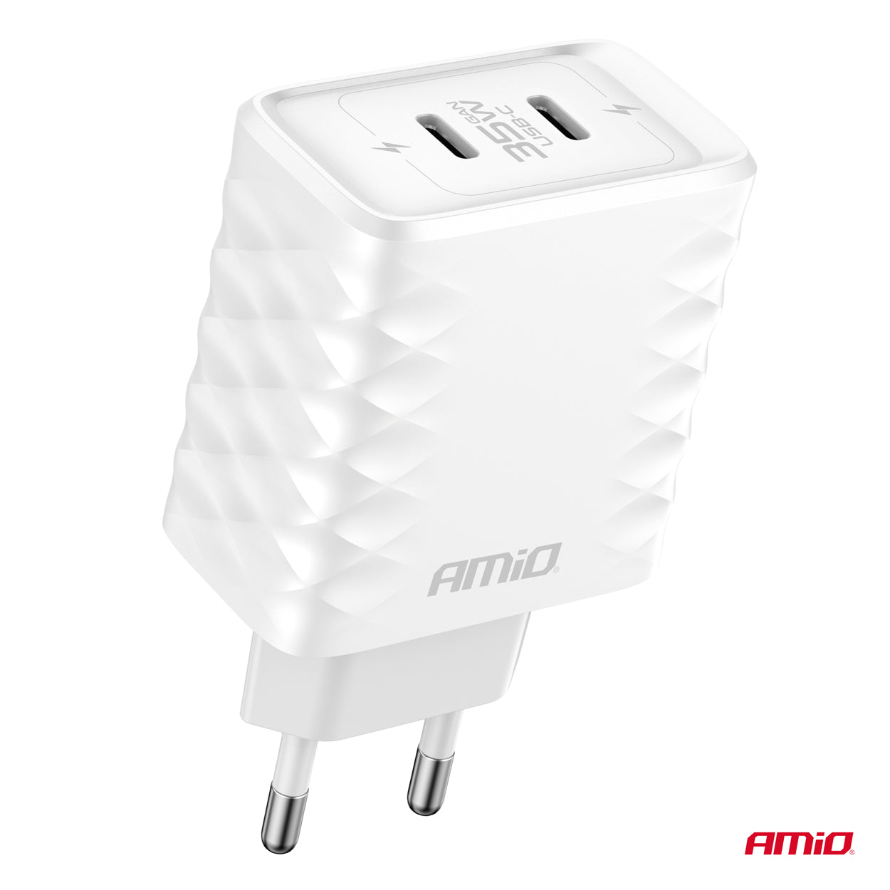USB-C vægoplader med to USB-C-porte