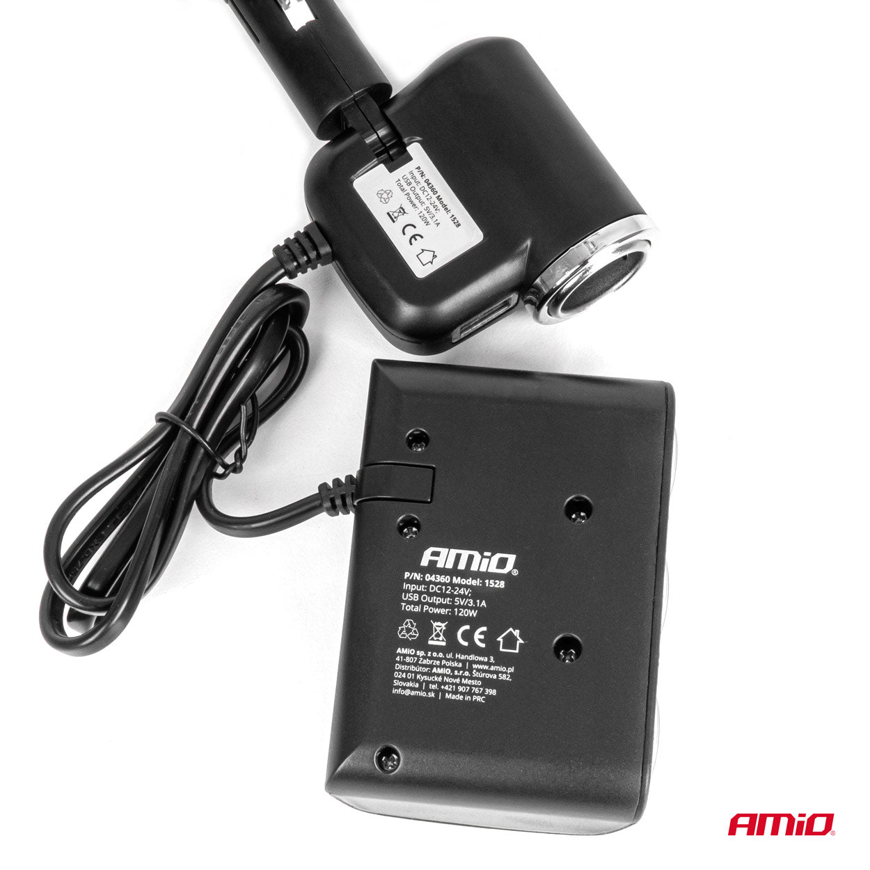 Triple stikdåse med USB-opladning
