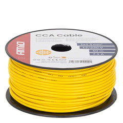 Gult CCA installationskabel på 50 meter rulle