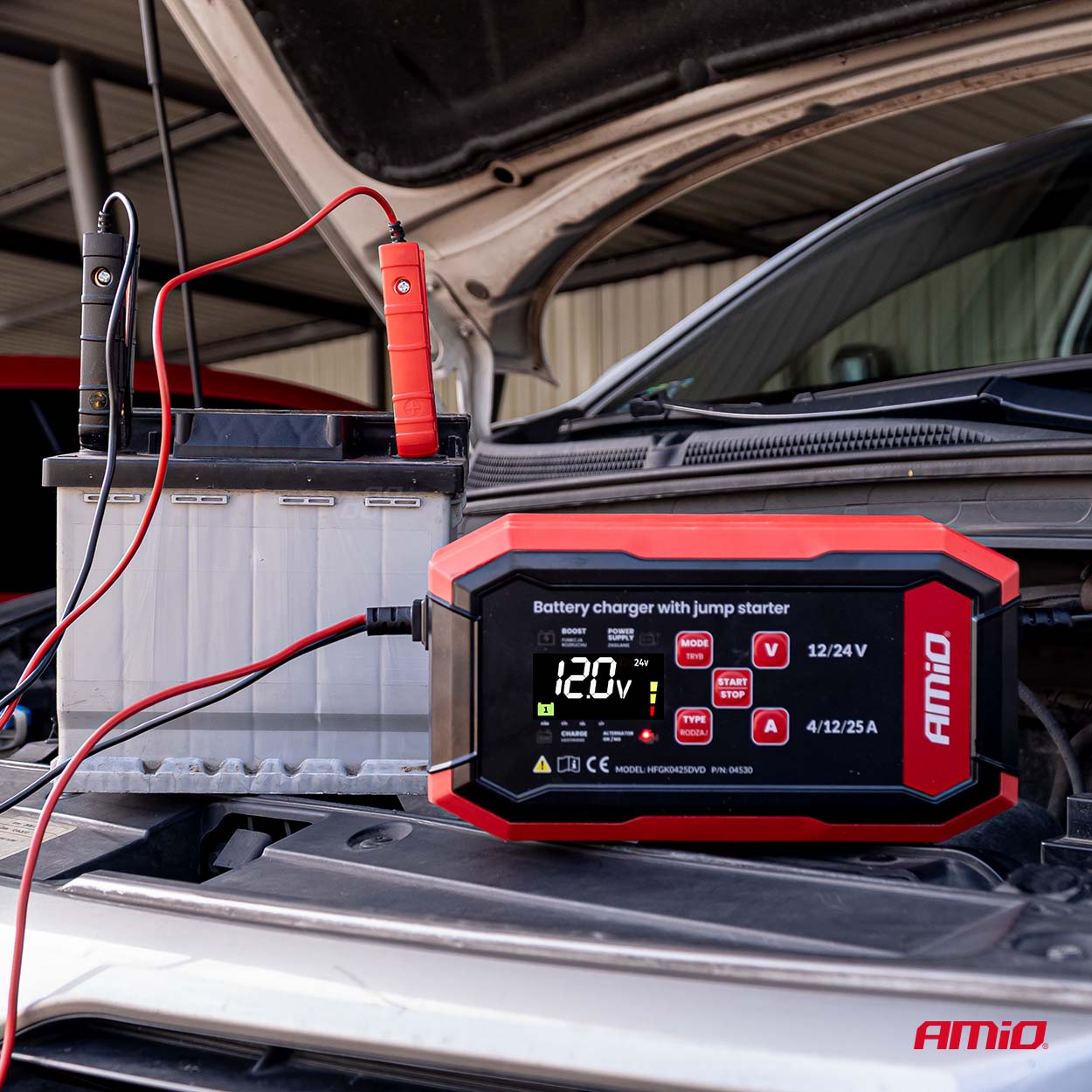 Batterioplader til AGM-, GEL- og LiFePO4-batterier