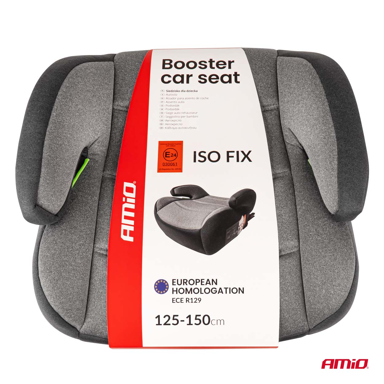 Booster-autostol med ISOFIX set bagfra