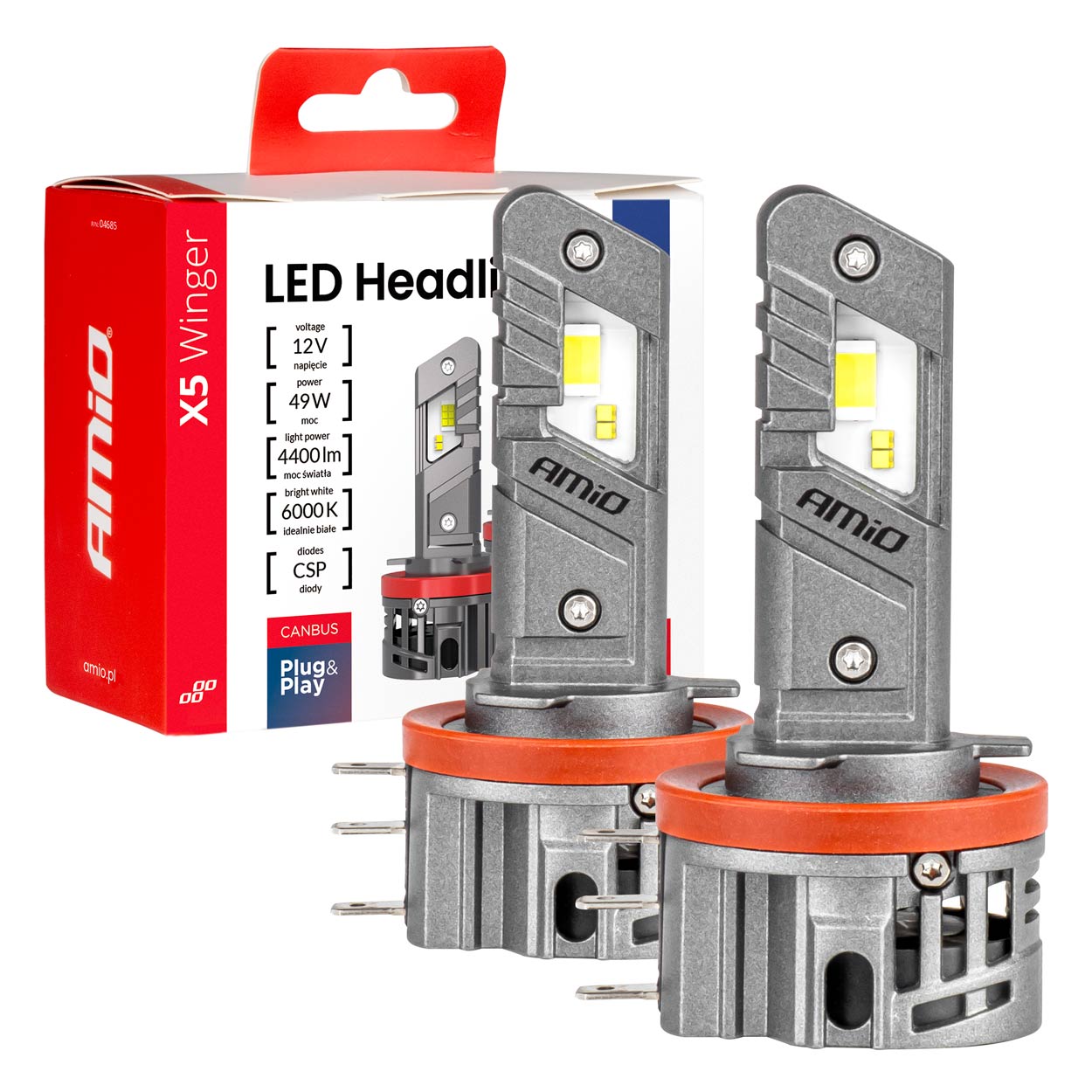 H15 LED-forlygtepærer med 6000 K lys