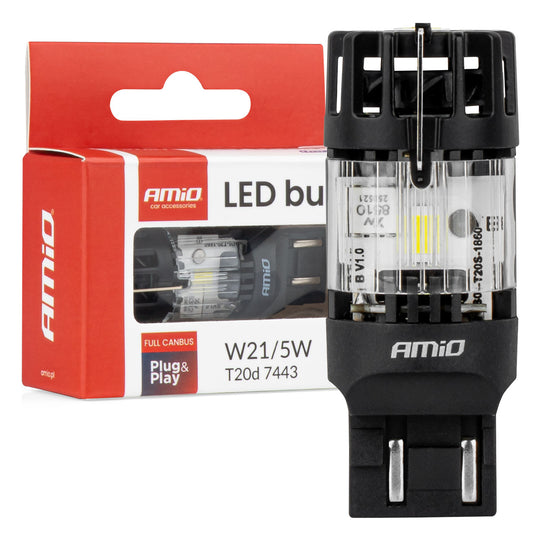 Λάμπα LED T20D 7443 W21/5W με λευκό φωτισμό