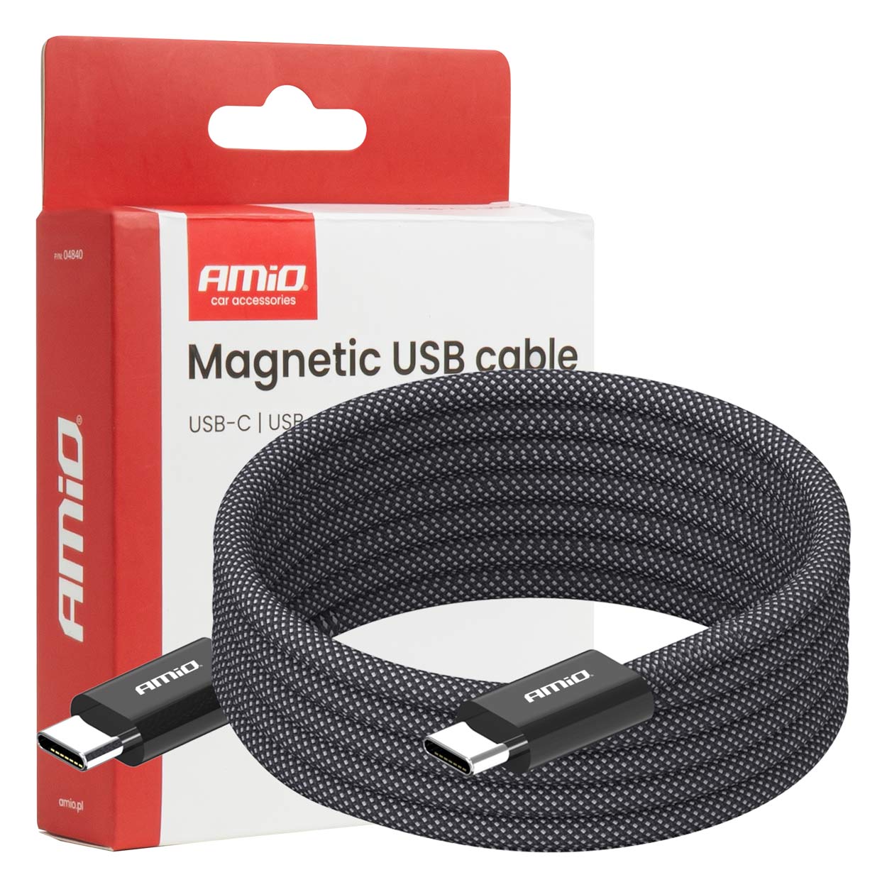 Magnetisk USB-C til USB-C kabel på 1 meter