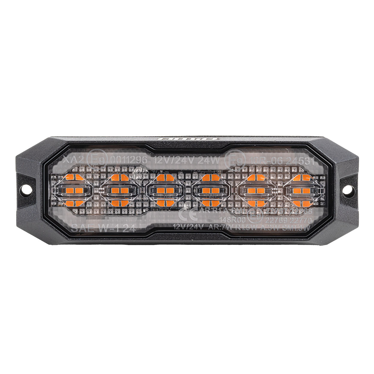 LED-advarselslampe med orange lys til 12/24 V