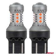 Λάμπα LED 7443 W21/5W με κόκκινο φωτισμό